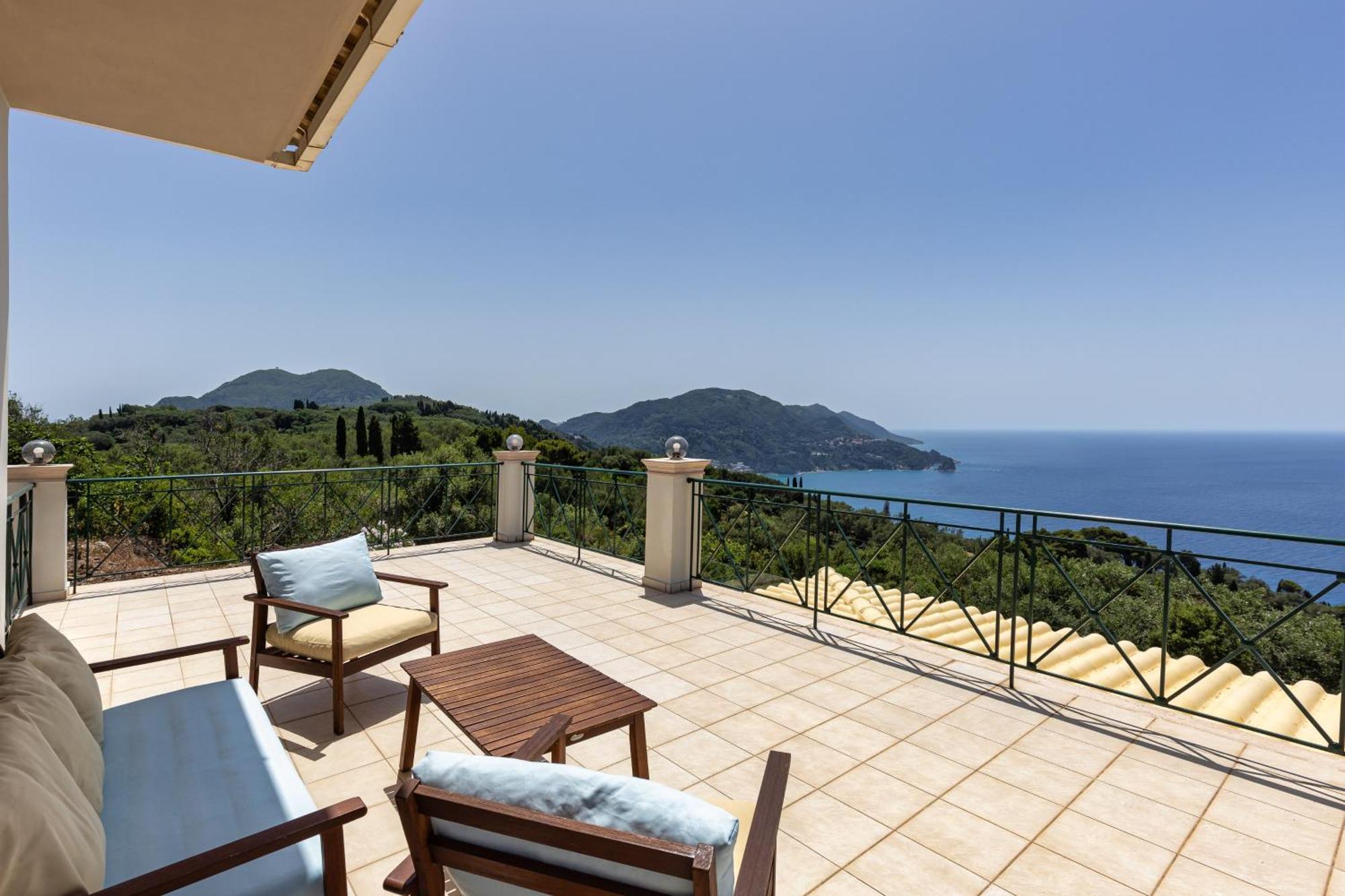 Villa Vardia-Amazing Seaviews With Heated Pool Sinarades Екстер'єр фото